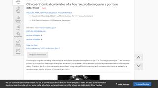 
                            9. Clinicoanatomical correlates of a Fou rire prodromique in a pontine ...
