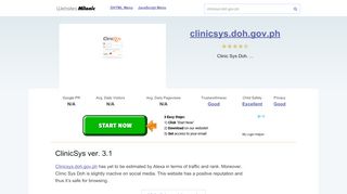 
                            2. Clinicsys.doh.gov.ph website. ClinicSys ver. 3.1.