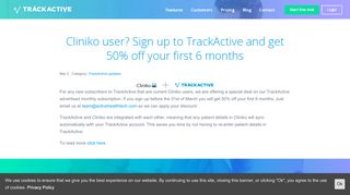 
                            8. Cliniko user? Sign up to TrackActive and get 50% off your first 6 months
