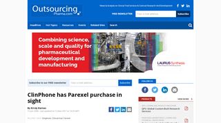 
                            8. ClinPhone has Parexel purchase in sight - Outsourcing-Pharma.com