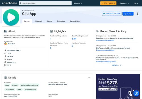 
                            5. Clip App | Crunchbase