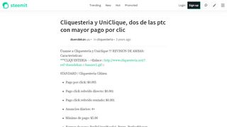 
                            11. Cliquesteria y UniClique, dos de las ptc con mayor pago por clic ...