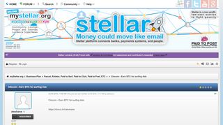 
                            4. Clixcoin - Earn BTC for surfing Ads - myStellar.org