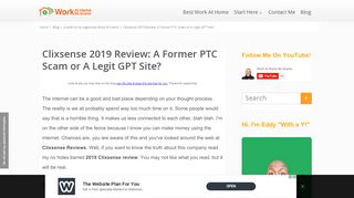 
                            10. Clixsense Review: A Former PTC Scam or A Legit GPT Site? - Work At ...