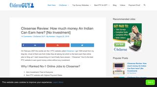 
                            5. Clixsense Review: How much money Indian Can Earn here?