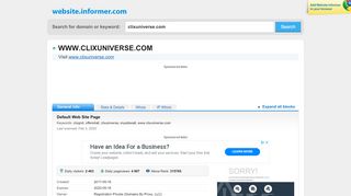 
                            7. clixuniverse.com at WI. Infinite Ways To Earn Money And Advertise