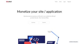 
                            3. ClixWall - Monetize your site