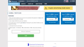 
                            4. ClixWall - paid to click - Faucet List