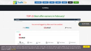 
                            13. ClixWall - TrafikClix.Com - Easy Way to Earn Money