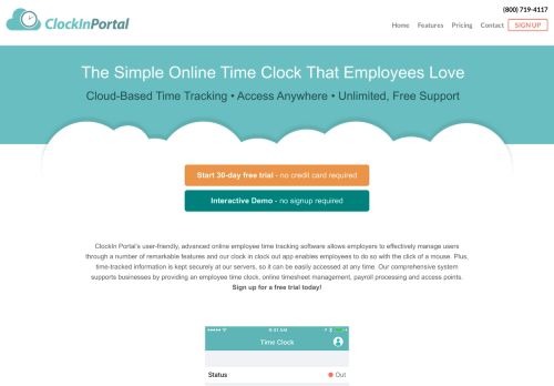
                            9. Clockin Portal: Online Employee Time Tracking - Access Anywhere!
