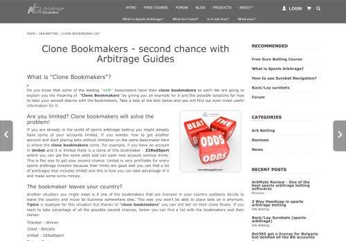 
                            7. Clone Bookmakers List | Arbitrage Guides