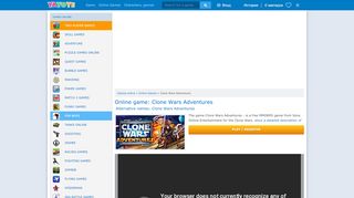 
                            1. Clone Wars Adventures online registration. Play the game Clone Wars ...