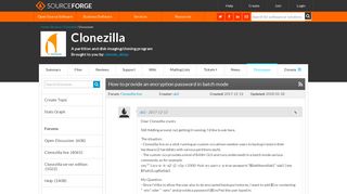 
                            1. Clonezilla / Discussion / Clonezilla live:How to provide an ...