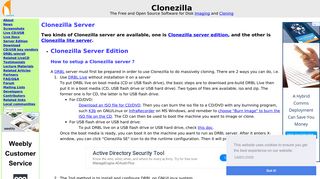 
                            4. Clonezilla - Sever Edition