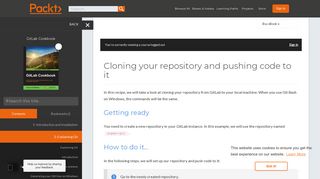 
                            7. Cloning your repository and pushing code to it - GitLab Cookbook