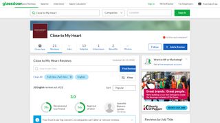 
                            12. Close to My Heart Reviews | Glassdoor