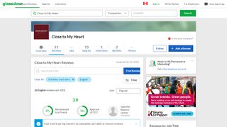 
                            11. Close to My Heart Reviews | Glassdoor.ca