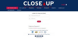 
                            1. Close Up - Login - Close Up Foundation