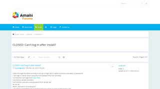 
                            8. CLOSED: Can't log in after install? - Amahi Forums