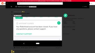 
                            12. Closed my account, WTF : RobinHood - Reddit