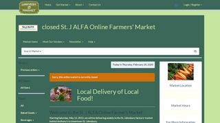 
                            13. closed St. J ALFA Online Farmers' Market – Local Farmers Market