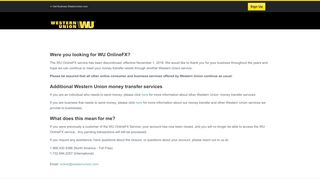 
                            1. Closure | Western Union Online FX
