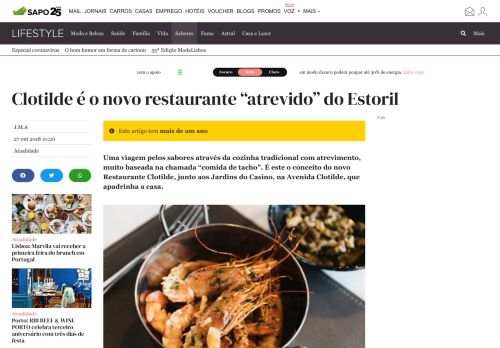 
                            11. Clotilde é o novo restaurante “atrevido” do Estoril - Atualidade - SAPO ...