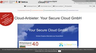
                            11. Cloud-Anbieter: Your Secure Cloud GmbH - Cloud-Prozesse.digital