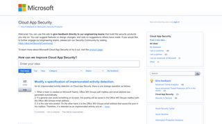 
                            11. Cloud App Security: Hot (66 ideas) – Give Feedback on Microsoft's ...