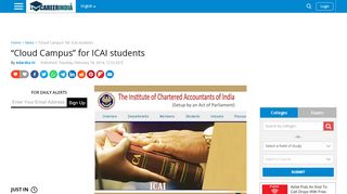 
                            9. “Cloud Campus” for ICAI students - Careerindia