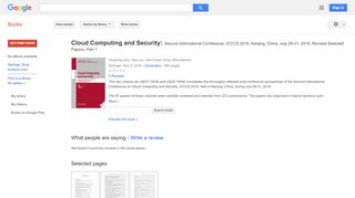 
                            12. Cloud Computing and Security: Second International Conference, ... - Google Books Result