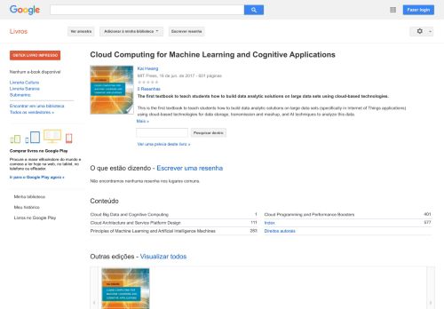 
                            11. Cloud Computing for Machine Learning and Cognitive Applications