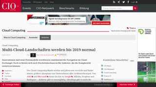 
                            10. Cloud Computing: Multi-Cloud-Landschaften werden bis 2019 normal ...