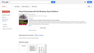 
                            8. Cloud Computing with the Windows Azure Platform