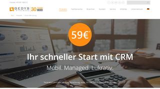 
                            3. Cloud CRM: CRM2Host - Flexibel ohne IT - Gedys Intraware GmbH