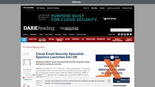 
                            13. Cloud Email Security Specialist Spamina Launches ... - Dark Reading