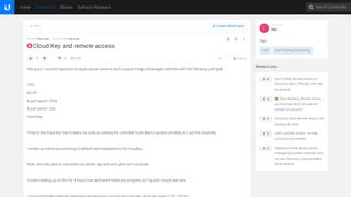 
                            8. Cloud Key and remote access. - Ubiquiti Networks Community