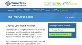 
                            2. Cloud Login | TimeTrex