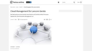
                            6. Cloud-Management für Lancom-Geräte | heise online