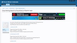
                            4. Cloud Mining Masuk ke Faucethub.io Dijamin legit. | Forum Bitcoin ...