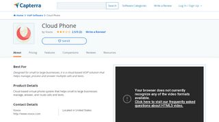 
                            9. Cloud Phone Reviews and Pricing - 2019 - Capterra