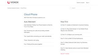 
                            3. Cloud Phone - Technical Assistance Center - Voxox