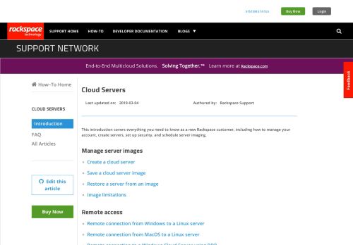 
                            8. Cloud Servers - Rackspace Support