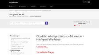 
                            5. Cloud-Sicherheitsprodukte von Bitdefender - Häufig gestellte Fragen