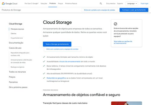 
                            7. Cloud Storage: armazenamento de dados on-line | Cloud Storage ...