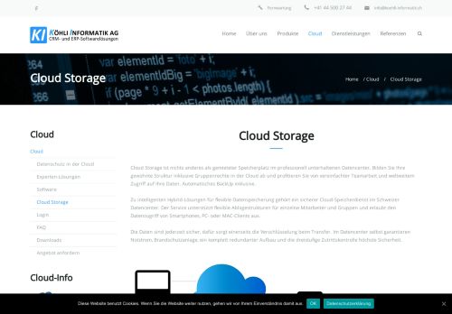 
                            13. Cloud Storage - KÖHLI INFORMATIK AG - CRM & ERP Software