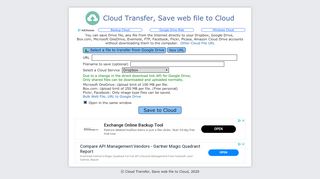 
                            9. Cloud Transfer, Save web file to Cloud