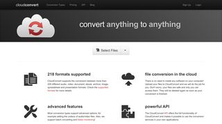 
                            7. CloudConvert: convert anything to anything