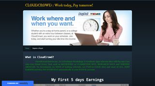 
                            3. CLOUDCROWD : Work today, Pay tomorrow! - Home