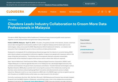 
                            12. Cloudera Leads Industry Collaboration to Groom More ...